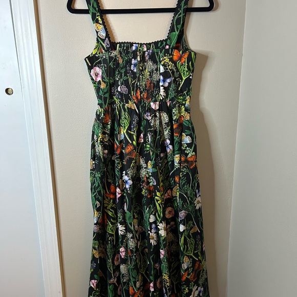 AVEC LES FILLES BUTTERFLY FLORAL PRINT CORSET FIT AND GLATE DRESS SIZE 2 NWT - Picture 7 of 13